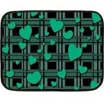 Green love Double Sided Fleece Blanket (Mini) 