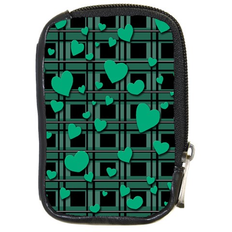 Green love Compact Camera Cases from ArtsNow.com Front