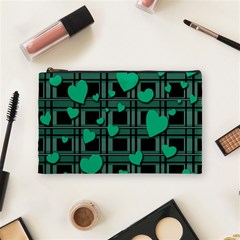 Green love Cosmetic Bag (Medium)  from ArtsNow.com Front