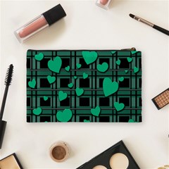 Green love Cosmetic Bag (Medium)  from ArtsNow.com Back