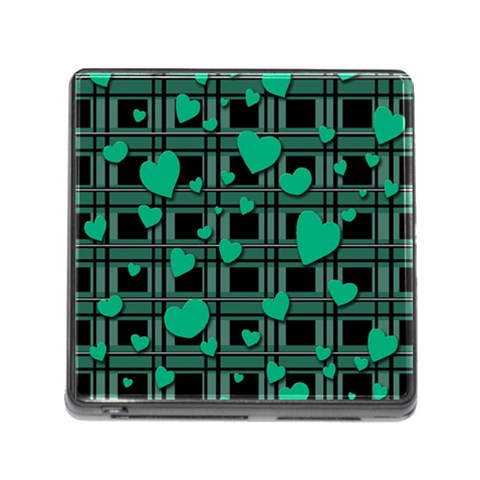 Green love Memory Card Reader (Square) from ArtsNow.com Front