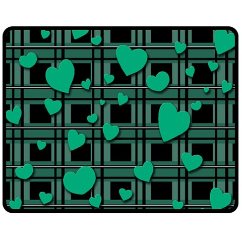 Green love Fleece Blanket (Medium)  from ArtsNow.com 60 x50  Blanket Front