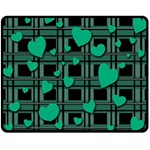 Green love Fleece Blanket (Medium) 