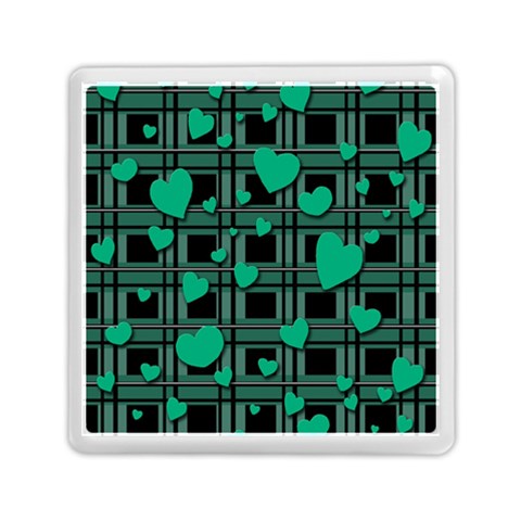 Green love Memory Card Reader (Square)  from ArtsNow.com Front