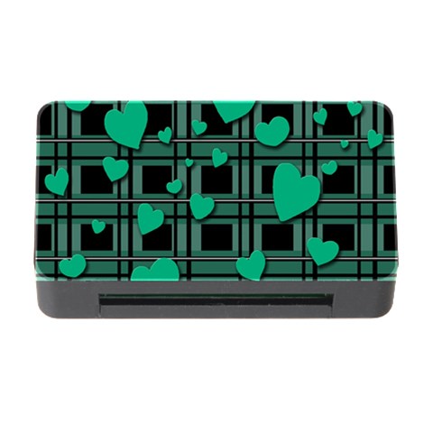 Green love Memory Card Reader with CF from ArtsNow.com Front