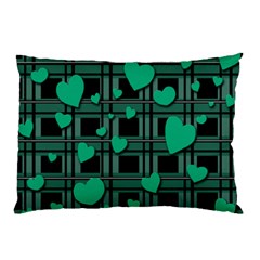 Green love Pillow Case (Two Sides) from ArtsNow.com Back
