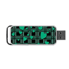 Green love Portable USB Flash (Two Sides) from ArtsNow.com Front