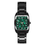 Green love Stainless Steel Barrel Watch