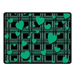 Green love Double Sided Fleece Blanket (Small) 