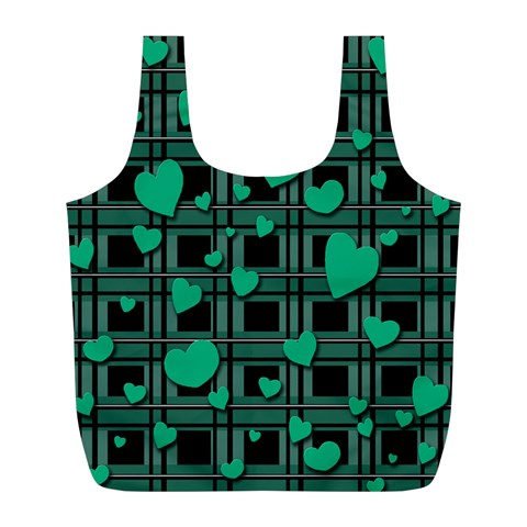 Green love Full Print Recycle Bags (L)  from ArtsNow.com Front