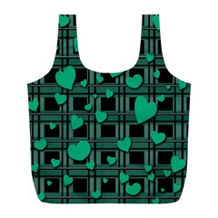 Green love Full Print Recycle Bags (L)  from ArtsNow.com Front