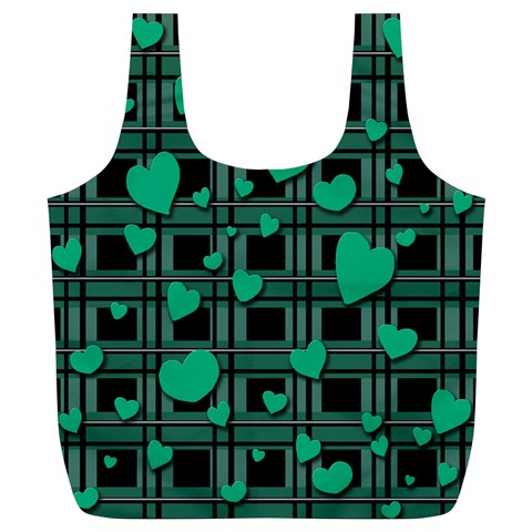 Green love Full Print Recycle Bags (L)  from ArtsNow.com Front