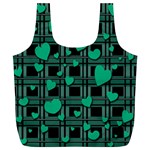 Green love Full Print Recycle Bags (L) 