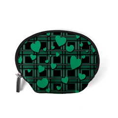 Green love Accessory Pouches (Small)  from ArtsNow.com Back