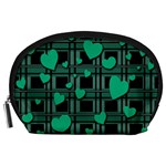 Green love Accessory Pouches (Large) 