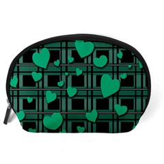 Green love Accessory Pouches (Large)  from ArtsNow.com Back