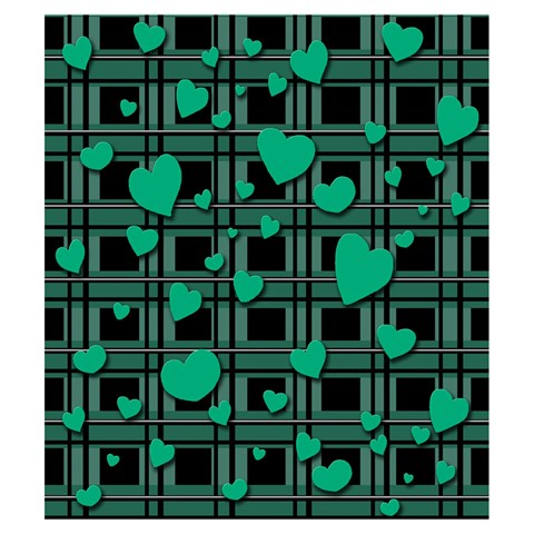 Green love Drawstring Pouches (Medium)  from ArtsNow.com Back