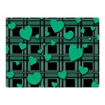 Green love Double Sided Flano Blanket (Mini) 