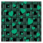 Green love Large Satin Scarf (Square)