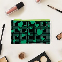 Green love Cosmetic Bag (XS) from ArtsNow.com Front