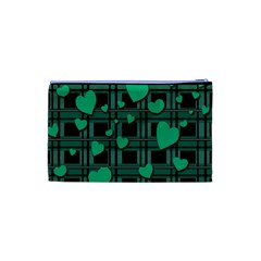 Green love Cosmetic Bag (XS) from ArtsNow.com Back