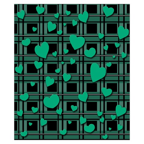 Green love Drawstring Pouches (XS)  from ArtsNow.com Front