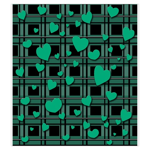 Green love Drawstring Pouches (XXL) from ArtsNow.com Front