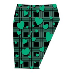 Green love Midi Wrap Pencil Skirt from ArtsNow.com  Front Right 