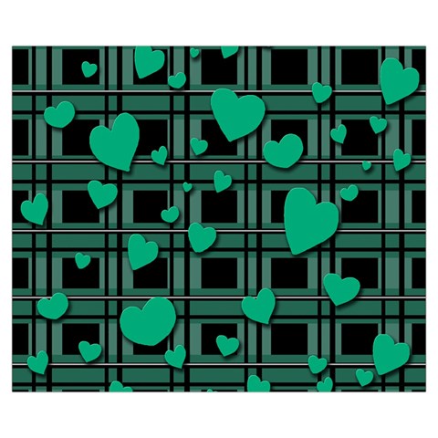 Green love Medium Zipper Tote Bag from ArtsNow.com Front