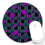 Purple love Round Mousepads