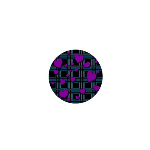Purple love 1  Mini Buttons from ArtsNow.com Front