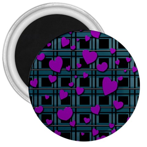 Purple love 3  Magnets from ArtsNow.com Front