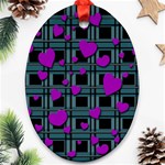 Purple love Ornament (Oval) 