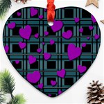 Purple love Ornament (Heart) 