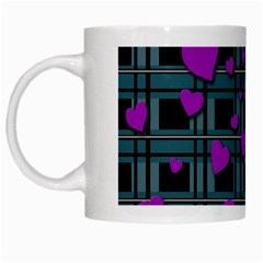 Purple love White Mugs from ArtsNow.com Left