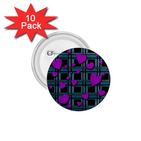 Purple love 1.75  Buttons (10 pack) from ArtsNow.com Front