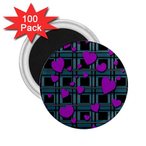 Purple love 2.25  Magnets (100 pack)  from ArtsNow.com Front