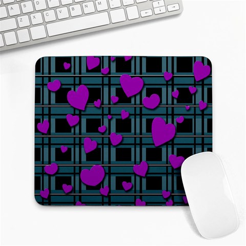 Purple love Large Mousepads from ArtsNow.com Front