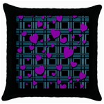 Purple love Throw Pillow Case (Black)