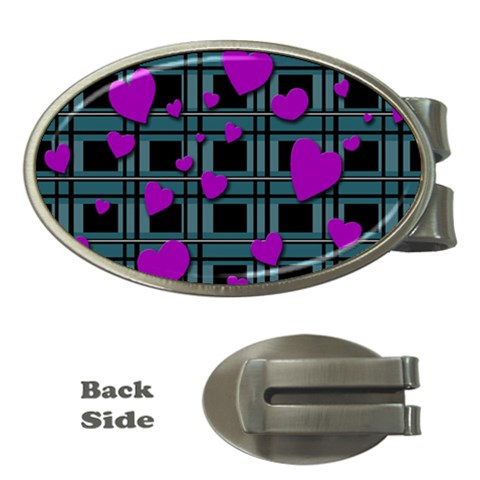 Purple love Money Clips (Oval)  from ArtsNow.com Front