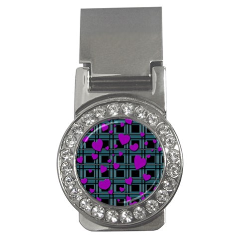 Purple love Money Clips (CZ)  from ArtsNow.com Front