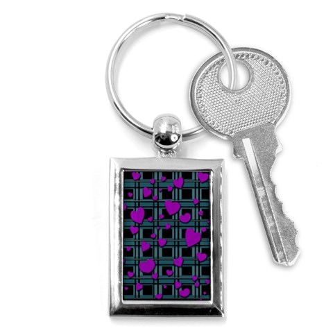Purple love Key Chains (Rectangle)  from ArtsNow.com Front