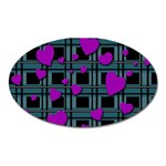 Purple love Oval Magnet