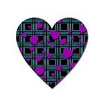 Purple love Heart Magnet