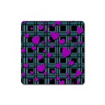 Purple love Square Magnet