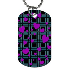 Purple love Dog Tag (Two Sides) from ArtsNow.com Front