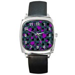 Purple love Square Metal Watch