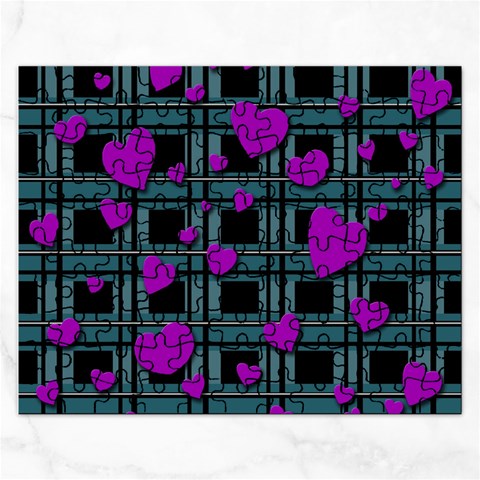 Purple love Rectangular Jigsaw Puzzl from ArtsNow.com Front