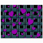 Purple love Mini Button Earrings