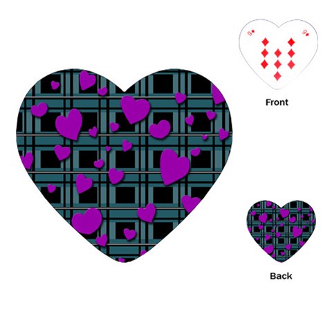 Purple love Playing Cards (Heart)  from ArtsNow.com Front